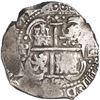 Image 2 : BOLIVIA, Potosí, cob 8 reales, 1655 E, PH at top, pomegranate above cross.