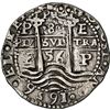 Image 1 : BOLIVIA, Potosí, cob 8 reales Royal (galano), 1656 E, PH at top, pomegranate above cross, rare.