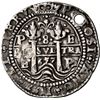 Image 1 : BOLIVIA, Potosí, cob 8 reales Royal (galano), 1657 E, 657 between pillars, 57 below cross, pomegrana