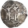 Image 1 : BOLIVIA, Potosí, cob 8 reales, 1658 E, pomegranate above cross.