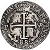Image 2 : BOLIVIA, Potosí, cob 8 reales Royal (galano), 1688 VR, rare, NGC VF details / holed.