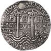 Image 1 : BOLIVIA, Potosí, cob 8 reales Royal (galano), 1698 F, rare, PCGS XF details / plugged.