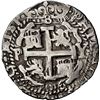 Image 2 : BOLIVIA, Potosí, cob 8 reales Royal (galano), 1706 Y, rare, NGC XF details / plugged, cleaned.