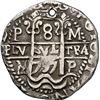 Image 1 : BOLIVIA, Potosí, cob 8 reales Royal (galano), 1737 M/E, rare, NGC XF details / holed.