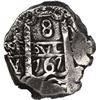 Image 1 : BOLIVIA, Potosí, cob 8 reales, 1767 V-(Y).