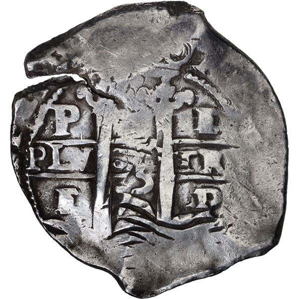 BOLIVIA, Potosí, cob 8 reales, 1675 E, ex-Calbetó (Plate).