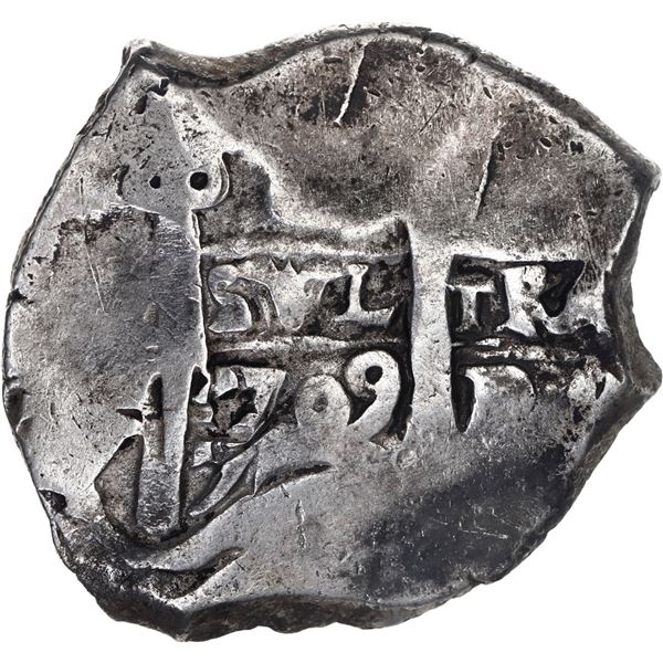 BOLIVIA, Potosí, cob 8 reales, 1709 Y, ex-Calbetó (Plate).