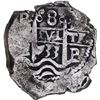 Image 1 : BOLIVIA, Potosí, cob 8 reales, 1733 E, retrograde E to right of cross, rare, ex-Calbetó (Plate).