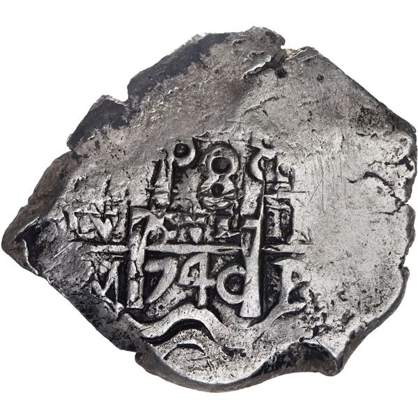 BOLIVIA, Potosí, cob 8 reales, 1740 M, ex-Calbetó (Plate).