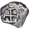 Image 2 : BOLIVIA, Potosí, cob 8 reales, 1750 E, with Guatemala sun-over-mountains countermark (Type II, 1839)