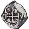 Image 2 : BOLIVIA, Potosí, cob 8 reales, 1760 V-V, with Guatemala sun-over-mountains countermark (Type II, 183