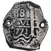 Image 1 : BOLIVIA, Potosí, cob 8 reales, 1773/2 V-Y, V at lower right on pillars side, rare, ex-Calbetó (Plate