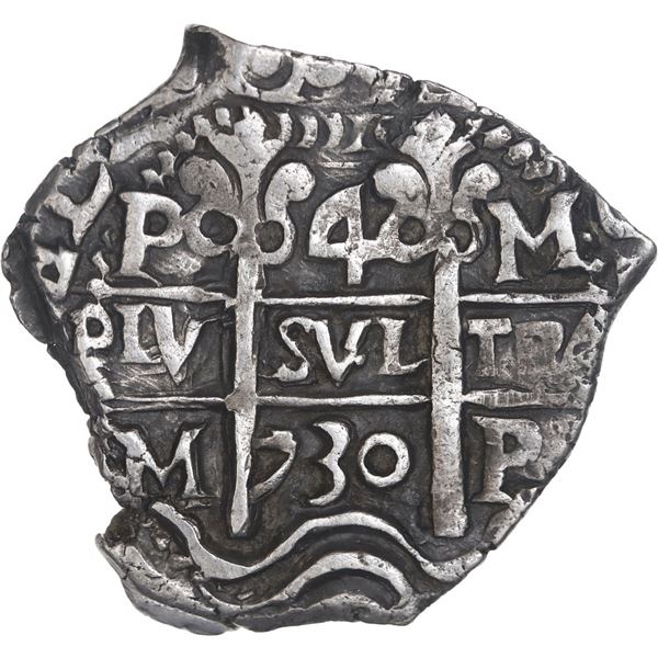 BOLIVIA, Potosí, cob 4 reales, 1730 M, ex-Ponte.