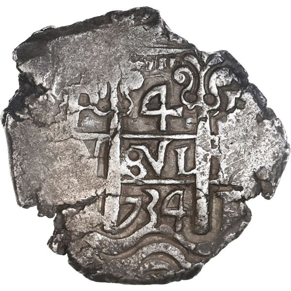 BOLIVIA, Potosí, cob 4 reales, 1734 E, ex-Ponte.