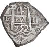 Image 1 : BOLIVIA, Potosí, cob 4 reales, 1752 q, ex-Ponte.