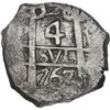 Image 1 : BOLIVIA, Potosí, cob 4 reales, 1767 V-Y, ex-Ponte.