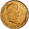 Image 1 : BOLIVIA, Potosí, gold bust 8 escudos, Ferdinand VII, 1823 PJ, NGC AU 55, ex-Almenara.