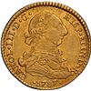 Image 1 : BOLIVIA, Potosí, gold bust 2 escudos, Charles III, 1787 PR, rare, NGC AU 50, finest and only example