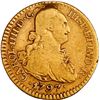 Image 1 : BOLIVIA, Potosí, gold bust 1 escudo, Charles IV, 1797 PP, rare, NGC VF details / plugged, finest and