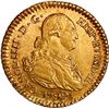 Image 1 : BOLIVIA, Potosí, gold bust 1 escudo, Charles IV, 1799 PP, rare, NGC AU 58, finest known in NGC censu