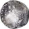 Image 1 : BRAZIL, 600 reis, Afonso VI, crowned-600 countermark (1663) on a Potosí, Bolivia, cob 8 reales, Phil