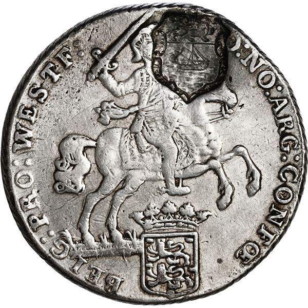 BRITISH NORTH BORNEO, Borneo Company, dollar, Victoria, inverse shield (lion over dhow) countermark 