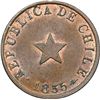 Image 1 : CHILE, struck in Birmingham, copper ½ centavo, 1835, thick flan, NGC MS 64 BN, "top pop."