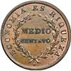 Image 2 : CHILE, struck in Birmingham, copper ½ centavo, 1835, thick flan, NGC MS 64 BN, "top pop."