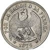 Image 1 : CHILE, Santiago, "condor" peso, 1874, NGC MS 62+ (Colección Val y Mexía Label).