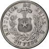 Image 2 : CHILE, Santiago, "condor" peso, 1875, M on ground, NGC AU 55 (Colección Val y Mexía Label).