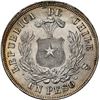 Image 2 : CHILE, Santiago, "condor" peso, 1876, NGC MS 64 (Colección Val y Mexía Label).