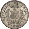 Image 2 : CHILE, Santiago, "condor" peso, 1877, NGC MS 65+ (Colección Val y Mexía Label), finest known in NGC 
