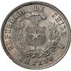 Image 2 : CHILE, Santiago, "condor" peso, 1883/2, round-top 3, rare, NGC MS 63 (Colección Val y Mexía Label).