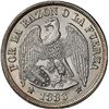 Image 1 : CHILE, Santiago, "condor" peso, 1883, round-top 3, NGC MS 65+ (Colección Val y Mexía Label).