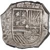 Image 1 : COLOMBIA, Cartagena, cob 8 reales, Philip IV, assayer E below mintmark NR to left (1620s).