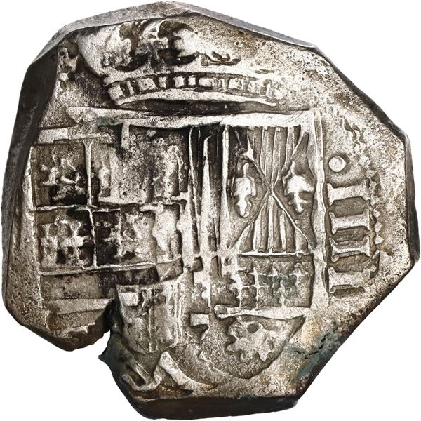 COLOMBIA, Bogotá, cob 4 reales, 1632(?) (P), rare, ex-Lasser, Restrepo Plate.