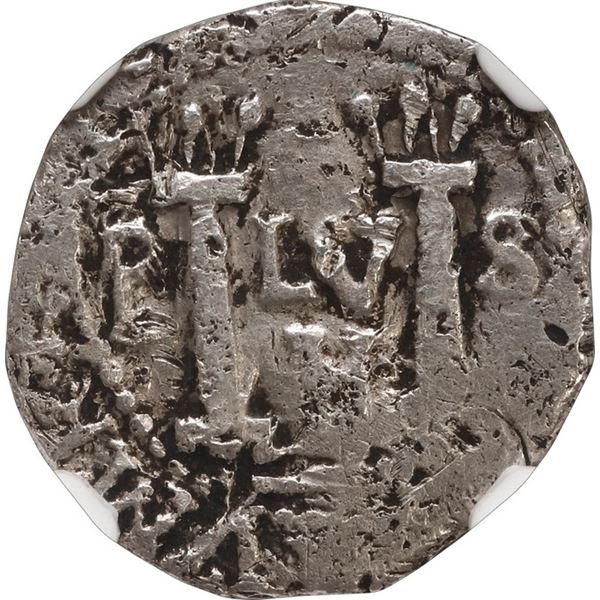 COLOMBIA, Bogotá, cob 1 real, Philip IV, assayer not visible (R, early 1650s), motto P-LV-S, rare, N