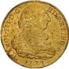 Image 1 : COLOMBIA, Popayán, gold bust 8 escudos, Charles III, 1774 JS, NGC UNC details / damaged, ex-Becerra.