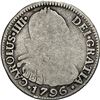 Image 1 : COLOMBIA, Bogotá, bust 2 reales, Charles IV, 1796 J•J, NGC AG 3, ex-Becerra.