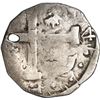 Image 2 : COLOMBIA, Cartagena, "imitation cob" 4 reales, "888" date (1814), struck over a previous issue, very