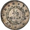 Image 2 : COLOMBIA, Bogotá, ½ real, 1843 RS, NGC AU details / cleaned, finest known in NGC census, ex-Toulemon