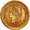 Image 1 : COLOMBIA, Medellín, gold 1 peso, 1872, arms reverse, ex-JEAS.