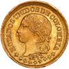 Image 1 : COLOMBIA, Bogotá, gold 1 peso, 1873, ex-JEAS.