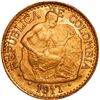 Image 1 : COLOMBIA, Medellín, gold 5 pesos, 1917, medal alignment, ex-JEAS.