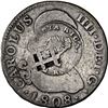 Image 1 : COSTA RICA, 2 reales, female head / ceiba tree counterstamp (Type III, 1845) on a Cuba (Trinidad / S