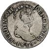 Image 1 : COSTA RICA, 2 reales, female head / ceiba tree counterstamp (Type III, 1845) on a Madrid, Spain, bus
