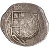 Image 1 : EL SALVADOR, 1 real, arms countermark (Type V, 1869) on a Mexico City, Mexico, cob 1 real, Philip II