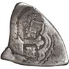 Image 2 : EL SALVADOR, 1 real, arms countermark (Type V, 1869) on a Mexico City, Mexico, cob 1 real, 1730 R, r