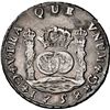 Image 1 : GUATEMALA, Guatemala City, pillar 8 reales, Ferdinand VI, 1758 J, no abaci below crowns atop pillars
