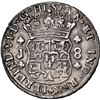 Image 2 : GUATEMALA, Guatemala City, pillar 8 reales, Ferdinand VI, 1758 J, no abaci below crowns atop pillars
